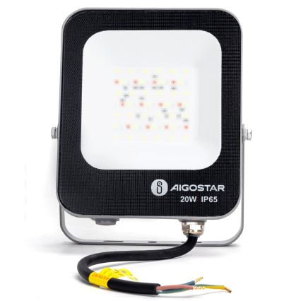 Aigostar - Holofote LED RGBW regulável MESH Inteligente LED/20W/230V 6500K IP65 + comando