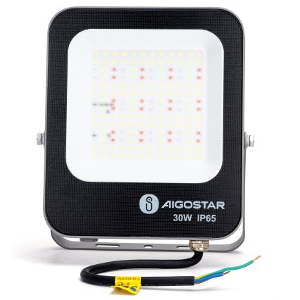 Aigostar - Holofote LED RGBW regulável MESH Inteligente LED/30W/230V 6500K IP65 + comando