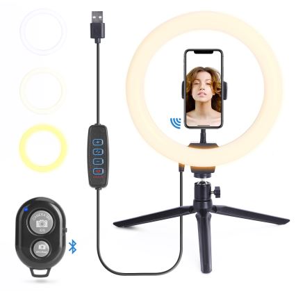 Aigostar - Iluminação anel LED com regulação LED/12W/230V 2700-6500K 50,5 cm