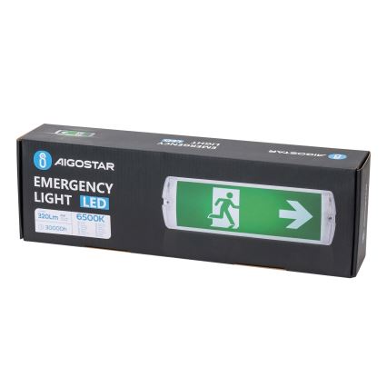 Aigostar - Iluminação de emergência LED EMERGENCY EXIT LED/4W/230V IP65 6500K 600mAh