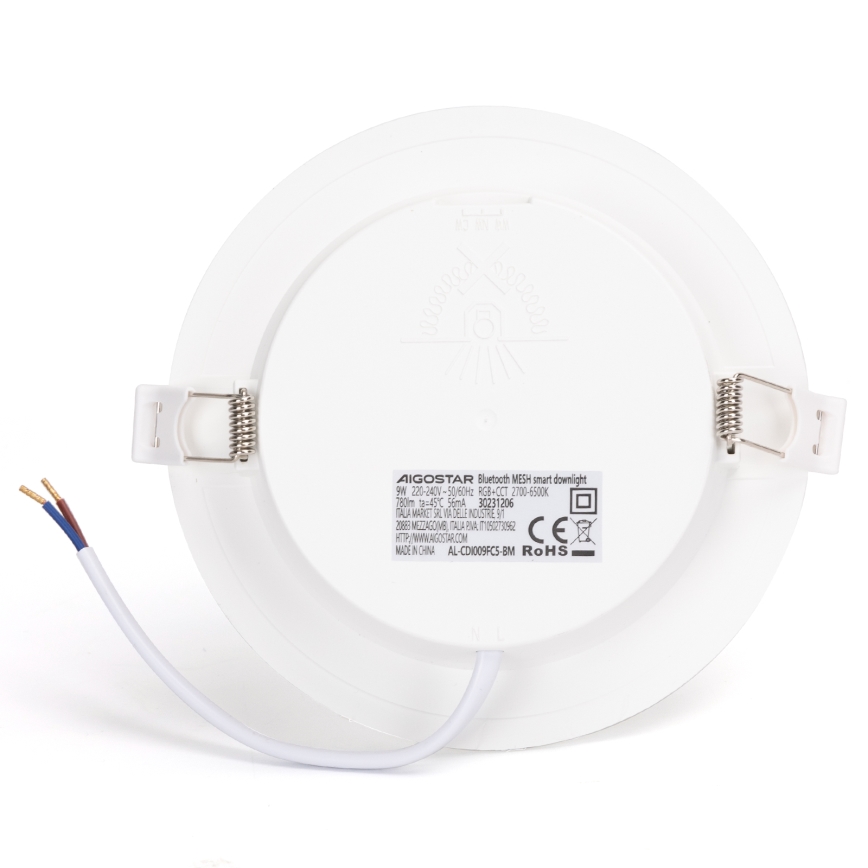 Aigostar - Foco de encastrar LED RGBW para casa de banho com regulação MESH Inteligente LED/9W/230V 2700-6500K IP44