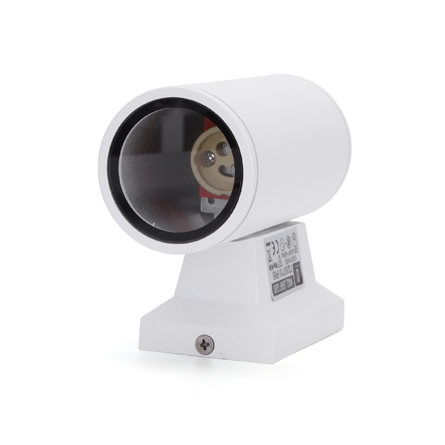 Aigostar - Iluminação de parede exterior 1xGU10/230V branco IP65 redondo
