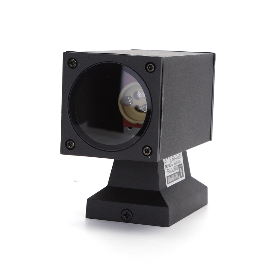Aigostar - Iluminação de parede exterior 1xGU10/230V preto IP65 angular