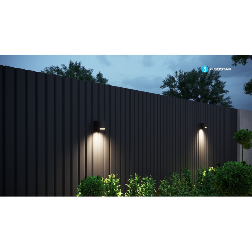 Aigostar - Iluminação de parede exterior 1xGU10/35W/230V preto IP54