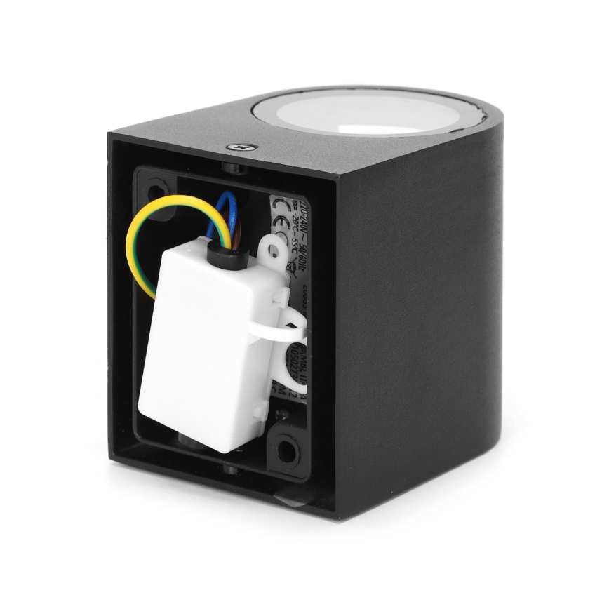 Aigostar - Iluminação de parede exterior 1xGU10/35W/230V preto IP54