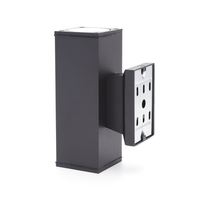 Aigostar - Iluminação de parede exterior 2xGU10/230V preto IP65 angular