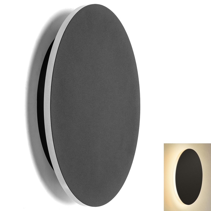 Aigostar - Iluminação de parede LED LED/12W/230V 3000K 25 cm preto