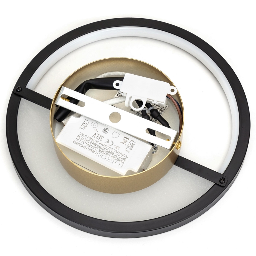 Aigostar - Iluminação de parede LED LED/13,5W/230V 6500K preto/dourado