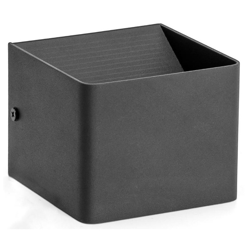 Aigostar - Iluminação de parede LED LED/5,5W/230V 10x10 cm preto