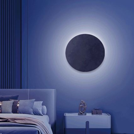 Aigostar - Iluminação de parede LED RGBW com regulação MESH Inteligente LED/12W/230V 2700-6500K preto + comando