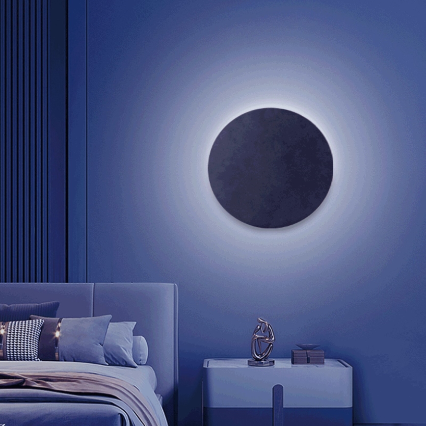 Aigostar - Iluminação de parede LED RGBW com regulação MESH Inteligente LED/12W/230V 2700-6500K preto + comando