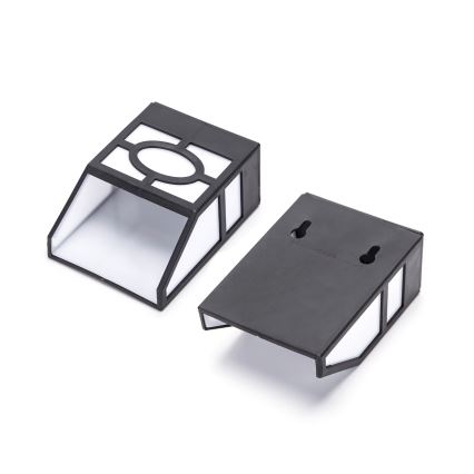 Aigostar - Iluminação de parede solar LED LED/0,006W/1,2V 100 mAh 2700K IP44 preto