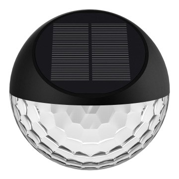 Aigostar - Iluminação de parede solar LED LED/2W/1,2V preto 300 mAh 2700K IP44