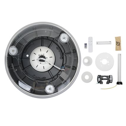 Aigostar - Iluminação de teto LED com regulação e ventoinha MESH LED/50W/230V 2700-6500K branco + comando