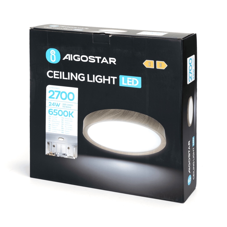 Aigostar - Iluminação de teto LED LED/24W/230V 6500K diâmetro 38,3 cm