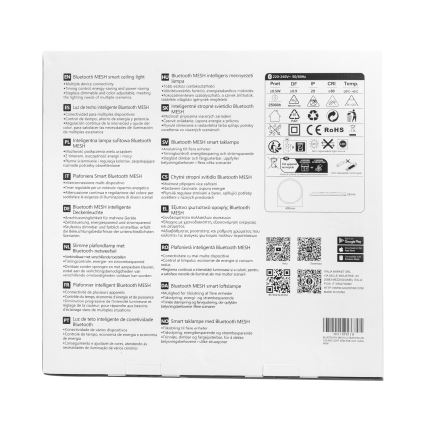 Aigostar - Iluminação de teto LED RGBW com regulação MESH LED/36W/230V 3000-6500K branco + controlo remoto