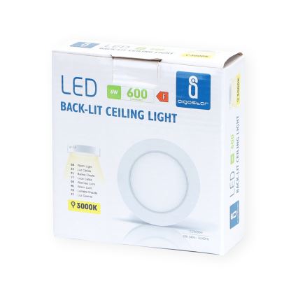 Aigostar - Iluminação integrada LED de teto LED/6W/230V diâmetro 12,3 cm 3000K branco