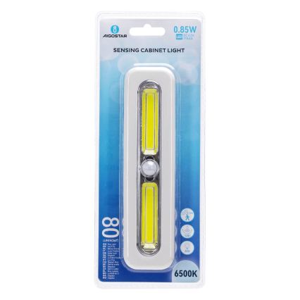 Aigostar - Iluminação LED para armário com sensor de movimento LED/3xAAA 6500K branca