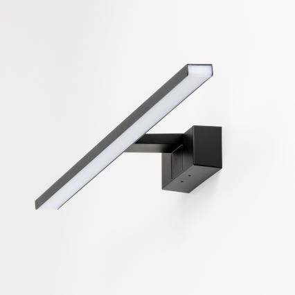 Aigostar - Iluminação LED para espelho de casa de banho, 8 W, 230 V, 4000 K, 40 cm, IP44, preta