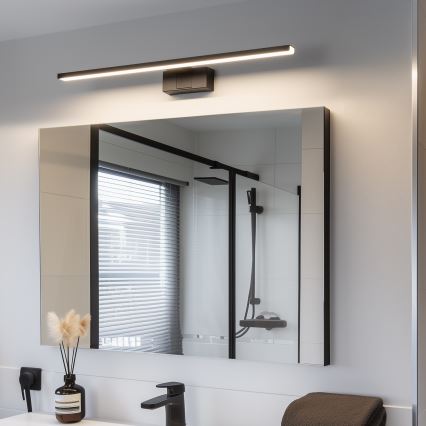 Aigostar - Iluminação LED para espelho de casa de banho LED/12W/230V 4000K 60 cm IP44 preta