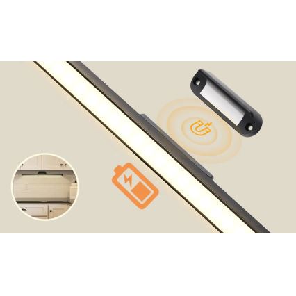 Aigostar - Iluminação LED regulável e recarregável para espelho/LED/2,9W/5V 2000 mAh