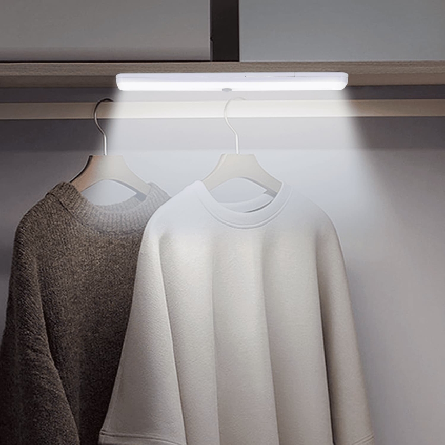 Aigostar - Iluminação LED regulável para armário LED/1,5W/3xAA 6500K branca