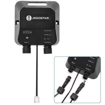 Aigostar - Iluminação solar LED LED/35W/12V 3000 mAh 6500K diâmetro 16,8 cm + comando