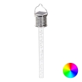 Aigostar - Iluminação solar LED RGB LED/0,006W/1,2V 4000 mAh cromado IP44