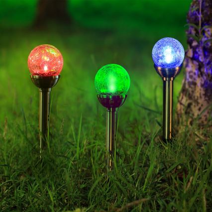 Aigostar - Iluminação solar LED RGB LED/0,08W/2V IP44 200 mAh