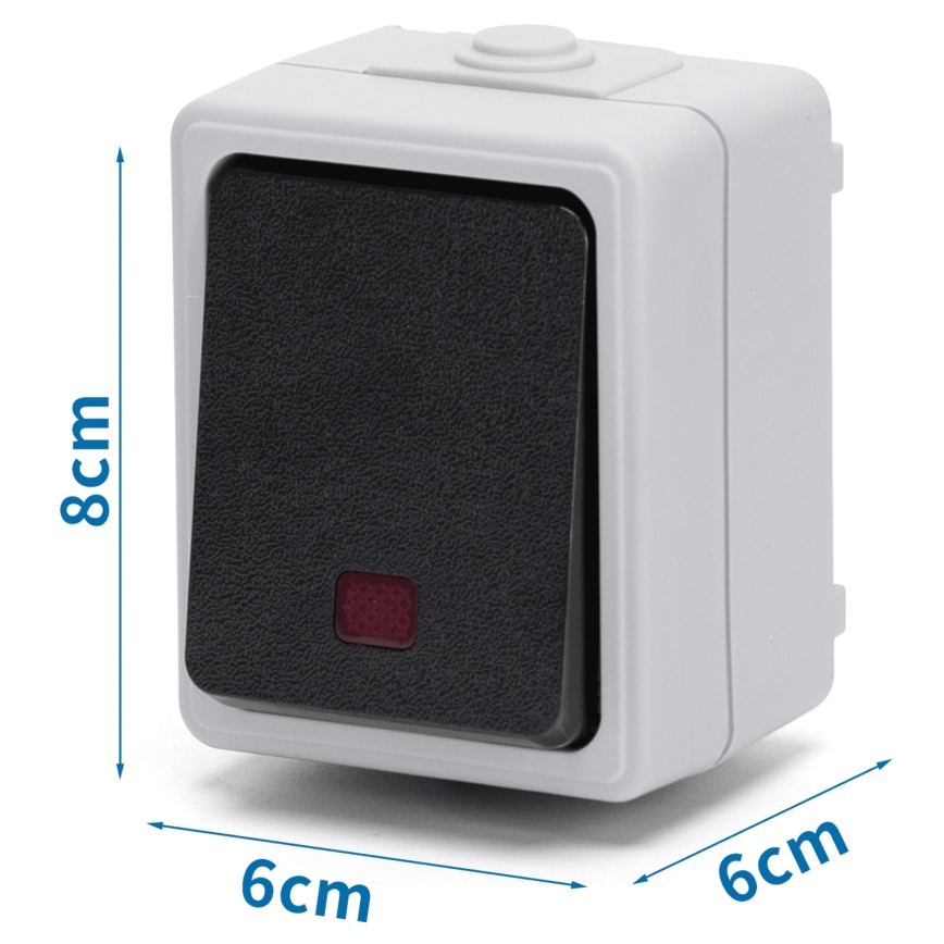 Aigostar - Interruptor de 1 botão IP54