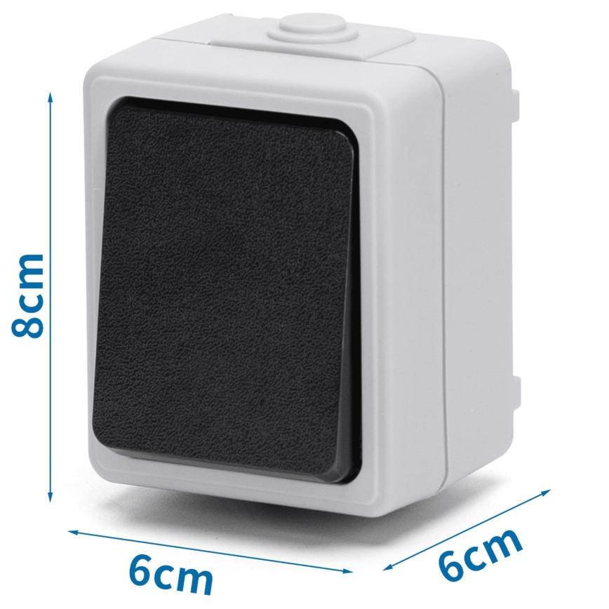 Aigostar - Interruptor de 1 botão IP54