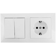 Aigostar - Interruptor doméstico com uma tomada 1x16A/250V