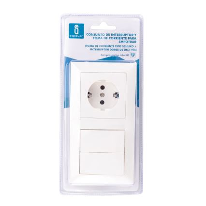 Aigostar - Interruptor doméstico com uma tomada 1x16A/250V