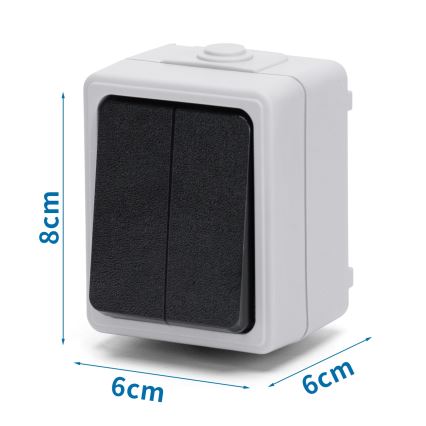 Aigostar - Interruptor doméstico para corrente alternada 250V/10A IP54