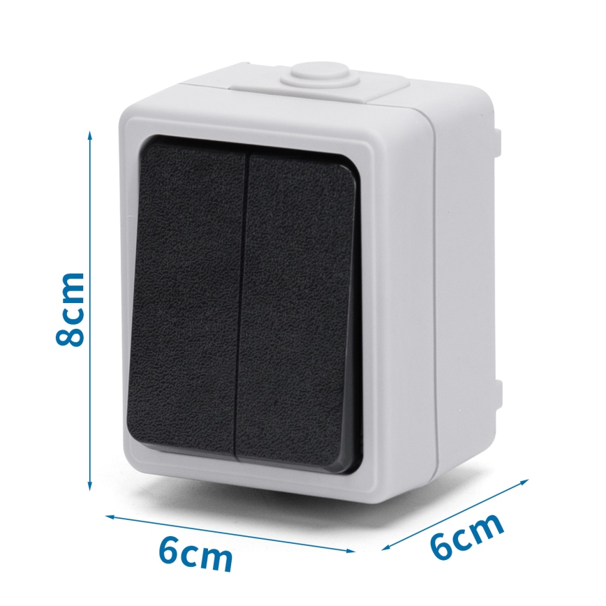 Aigostar - Interruptor doméstico para corrente alternada 250V/10A IP54