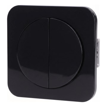 Aigostar - Interruptor duplo com moldura n.º 5, preto
