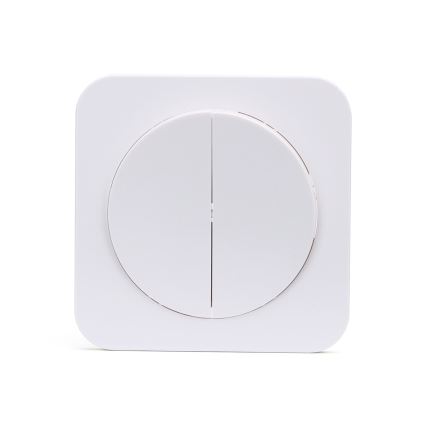 Aigostar - Interruptor duplo com moldura n.º 7 branco
