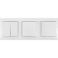 Aigostar - Interruptor duplo n.º 6+6 e 2 interruptores simples n.º 1, branco