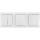 Aigostar - Interruptor duplo n.º 6+6 e 2 interruptores simples n.º 1, branco