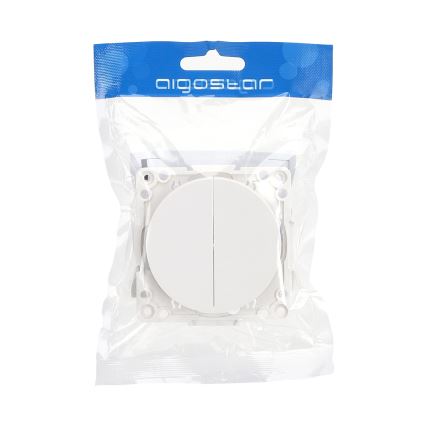 Aigostar - Interruptor duplo sem moldura n.º 5 branco