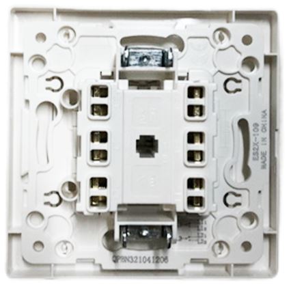 Aigostar - Interruptor duplo sem moldura n.º 6+6 branco