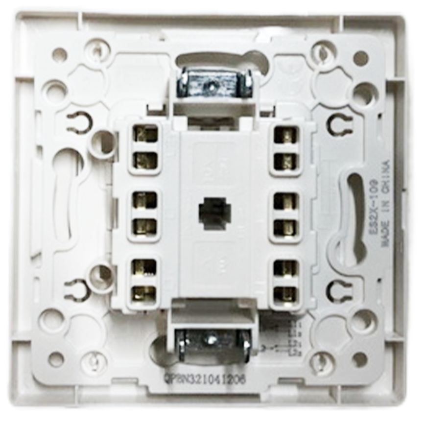 Aigostar - Interruptor duplo sem moldura n.º 6+6 branco