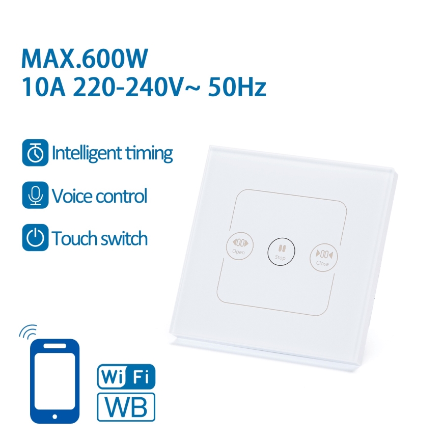 Aigostar - Interruptor inteligente para controlo de estores 230V Wi-Fi Tuya