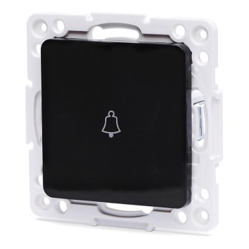 Aigostar - Interruptor para campainha sem moldura, simples, preto