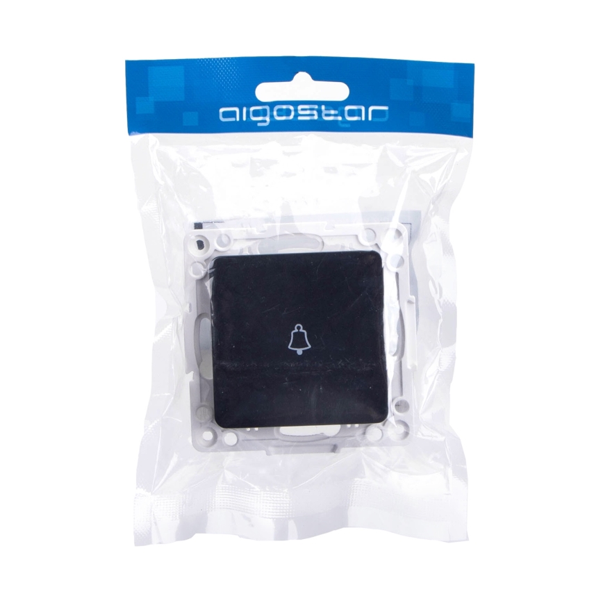 Aigostar - Interruptor para campainha sem moldura, simples, preto