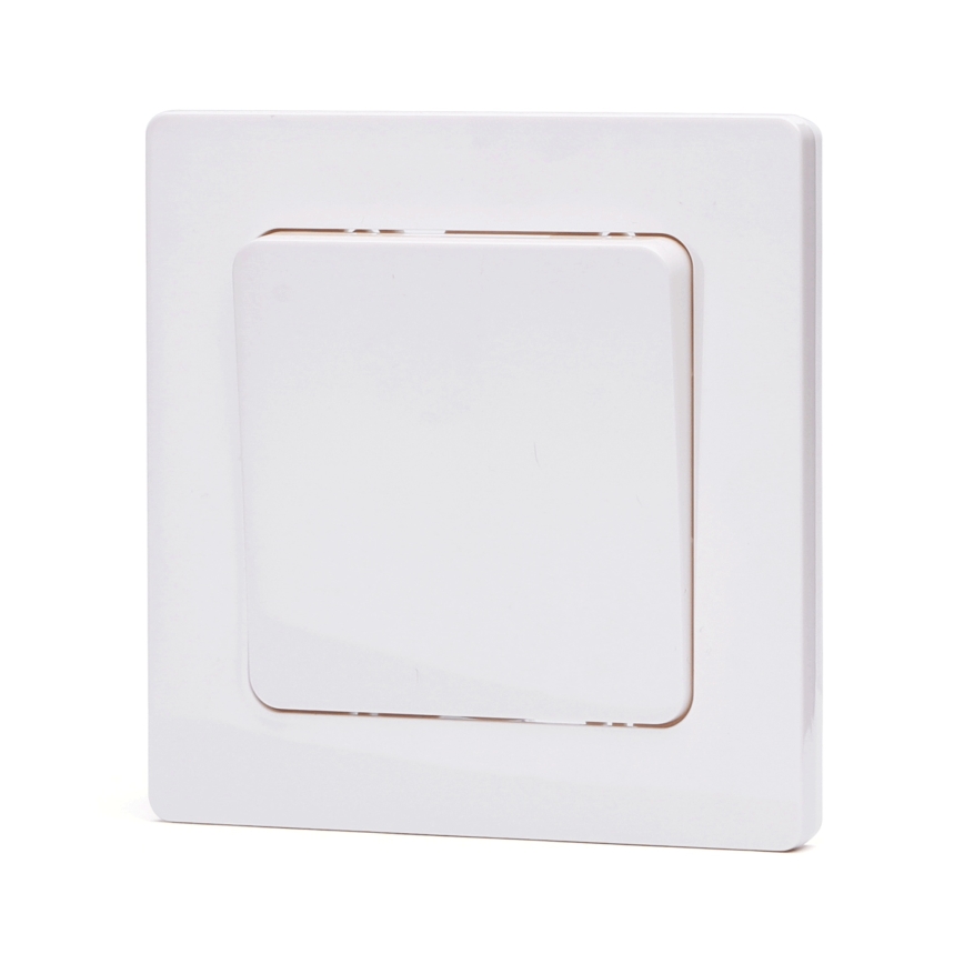 Aigostar - Interruptor simples com moldura č. 6 branco