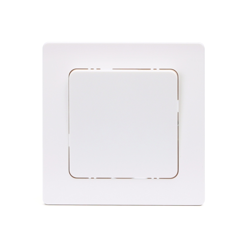 Aigostar - Interruptor simples com moldura č. 6 branco