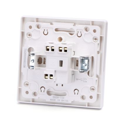 Aigostar - Interruptor simples com moldura č. 6 branco