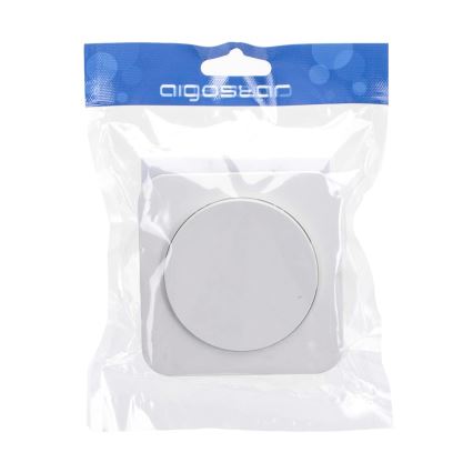 Aigostar - Interruptor simples com moldura n.º 5 branco