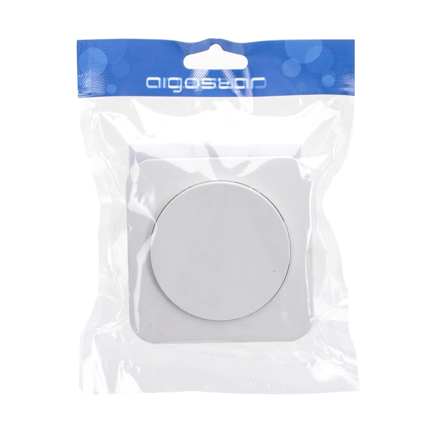 Aigostar - Interruptor simples com moldura n.º 5 branco